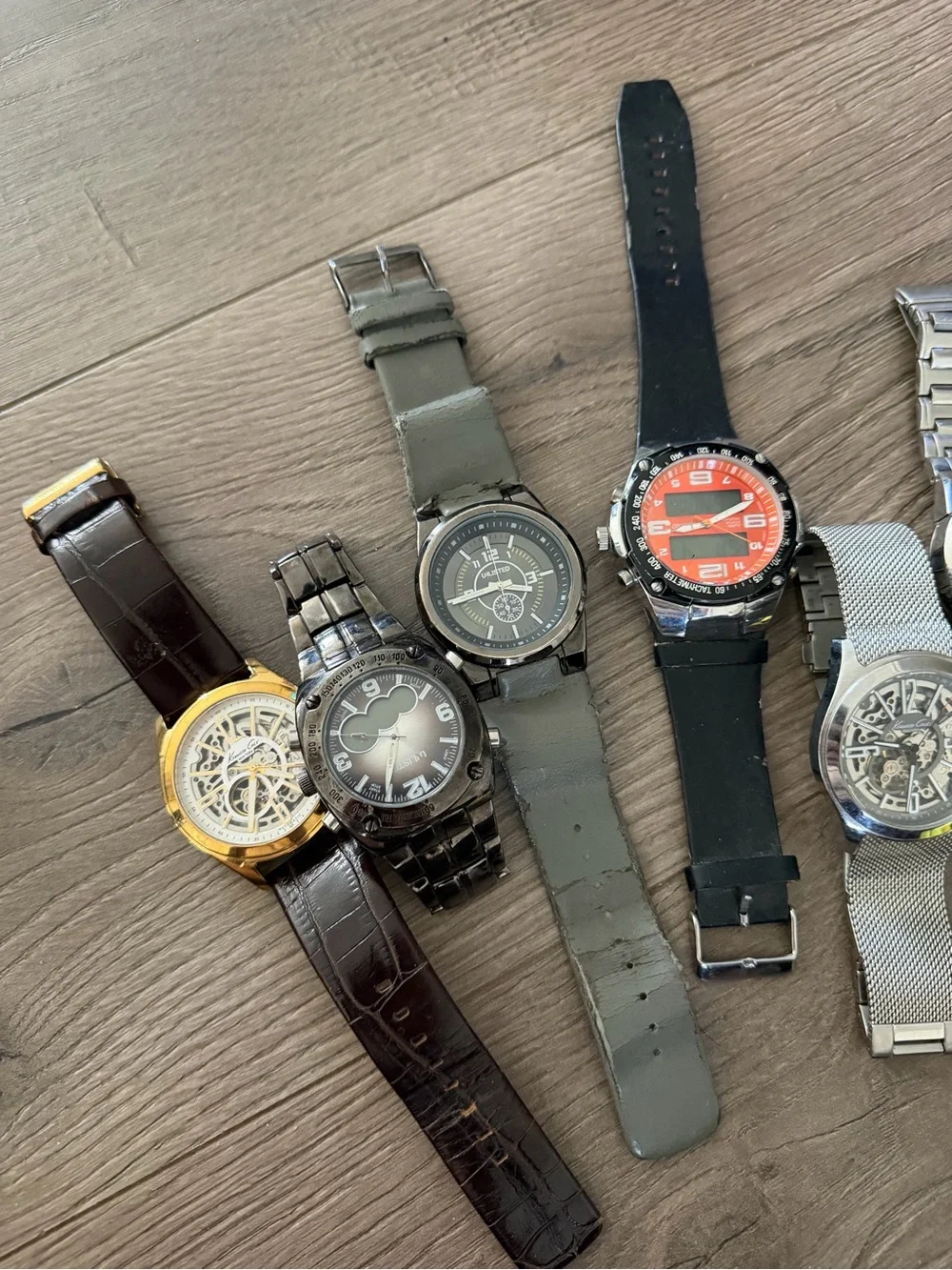 Men's Black and Silver Watches- Mixed Dial Styles